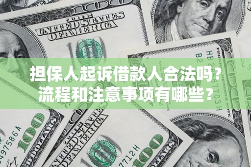 武汉担保人起诉借款人合法吗？流程和注意事项有哪些？