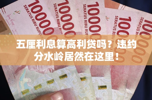 武汉五厘利息算高利贷吗？违约分水岭居然在这里！