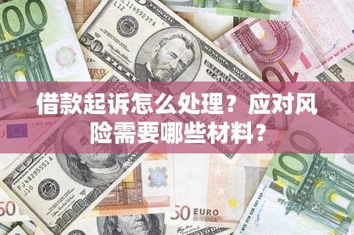 武汉借款起诉怎么处理？应对风险需要哪些材料？