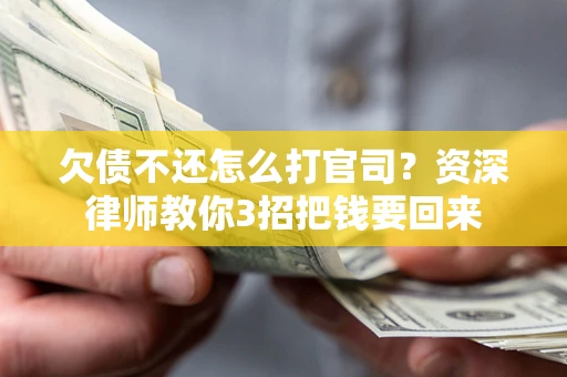 武汉欠债不还怎么打官司？资深律师教你3招把钱要回来