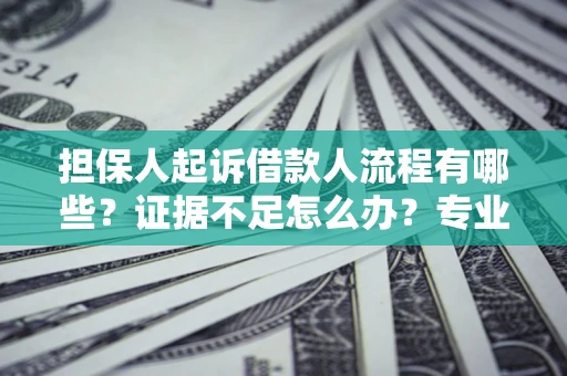 武汉担保人起诉借款人流程有哪些？证据不足怎么办？专业律师解答