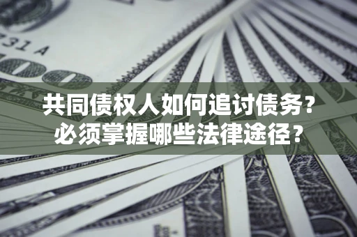 武汉共同债权人如何追讨债务？必须掌握哪些法律途径？