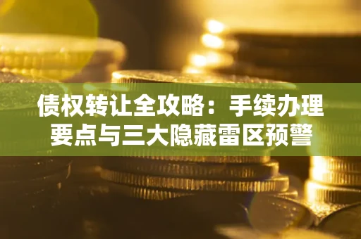 武汉债权转让全攻略：手续办理要点与三大隐藏雷区预警