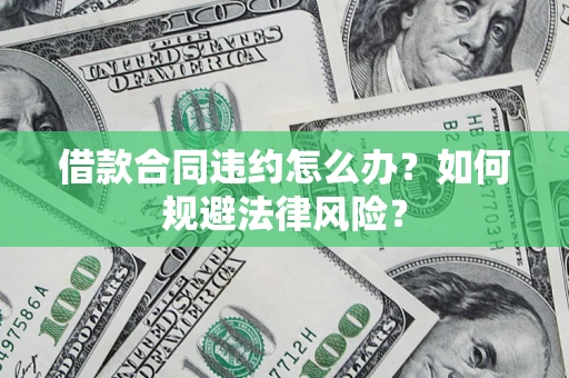 武汉借款合同违约怎么办？如何规避法律风险？